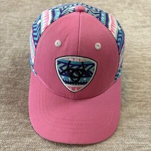 Ariat Youth Pink Aztec Print Baseball‎ Cap Girl's One Size